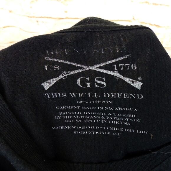 Grunt Style T-Shirt Mens M Black USA Straight Outta Colonies Graphic Patriotic - Picture 9 of 9
